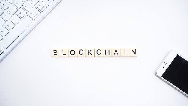 Abstrakte Darstellung von Blockchain-Technologie