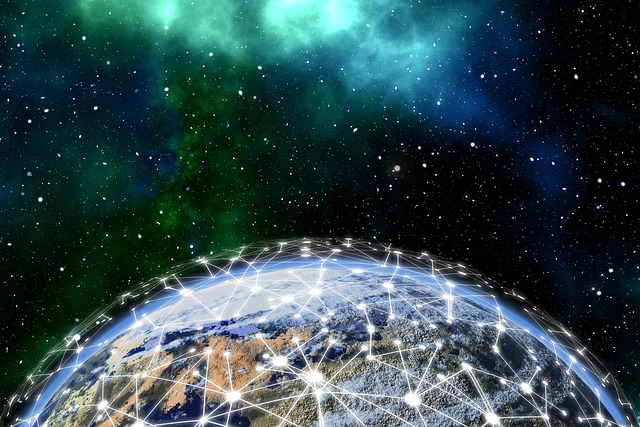Abstrakte Darstellung von Blockchain-Verbindungen